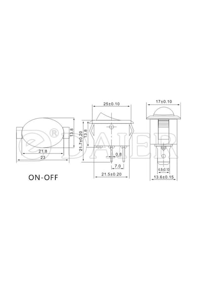 Ic-134C Oval Işıksız Anahtar On-Off 2P
