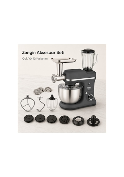 Fakir MixyTrio 1500 W 3’ü 1 Arada Stand Mikser