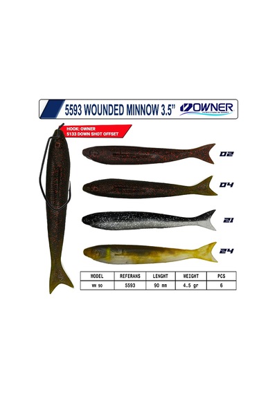 Owner 5593 Wounded Minnow 90mm