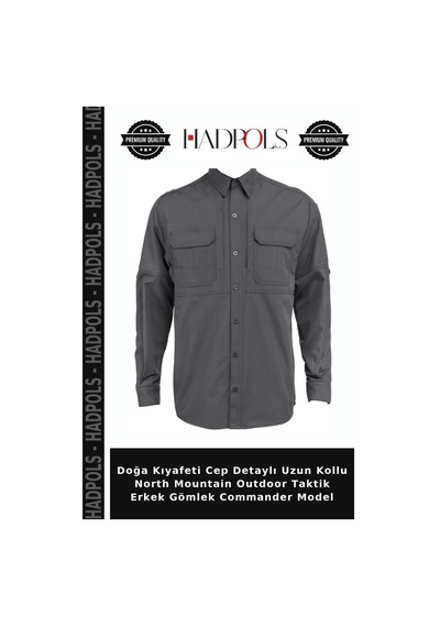 Hadpols Doğa Kıyafeti Cep Detaylı Uzun Kollu North Mountain Outdoor Taktik Erkek Gömlek Commander Model Çok Renkli