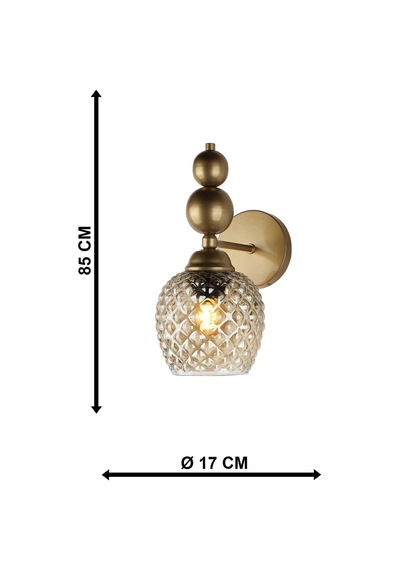 Velas Aplik Eskitme Füme Cam