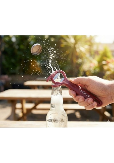 Çok Amaçlı Pratik Şişe Açacağı Gazoz Ve Soda Kapağı Açma Aleti Dayanıklı Ergonomik Mutfak Gereci Kır Diğer