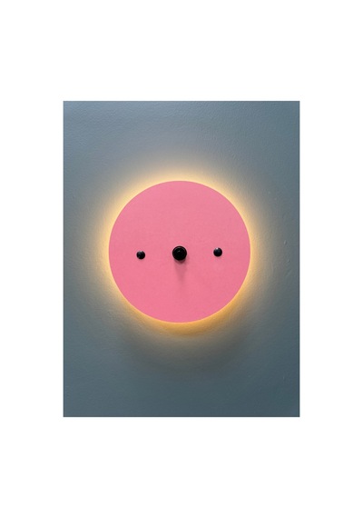 Dünya Pilli Aplik Pembe Ahşap