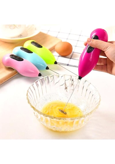 Pilli Metal Çırpıcı Mini Mixer Kahve Süt Köpürtücü Metal Diğer