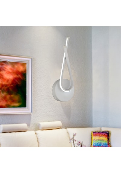 Pedra Beyaz 20 Watt Duvar Lambası Modern Tasarım Salon Led Aplik Beyaz