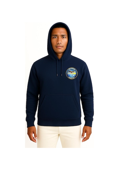 Bahriyeli Collection Kapüşonlu Tcg Doğan P-340 Cep Ve Sırt Tasarımlı Unisex Sweatshirt Lacivert
