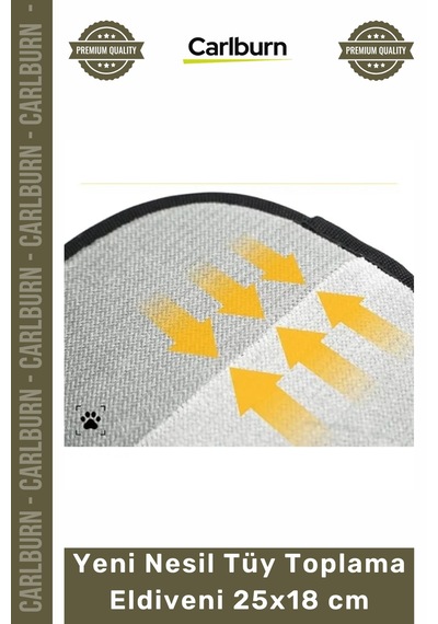 Kedi Köpek Tüy Temizleme Aparatı Mikrofiber Kumaş Yeni Nesil Tüy Toplama Eldiveni 25x18 Cm Çok Renkli