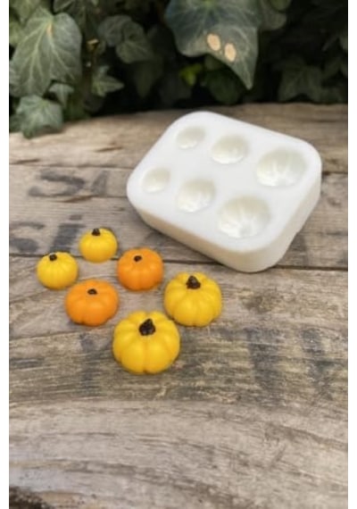 Kabak Mini Altılı Mum Kalıbı Silikon 50 x 22