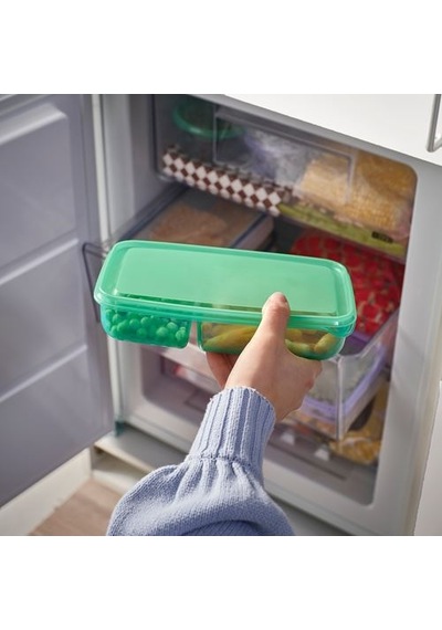 Ikea Pruta Plastik Saklama Kabı Seti, Lila-yeşil, 22x14x5 Cm, 2 Parça