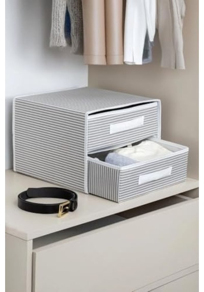 Dolap İçi Kumaş Kaplamalı Mini Çekmece Organizer, Çekmeceli Dolap İçi Düzenleyici, İç Çamaşırı Çorap Tek Çok Renkli