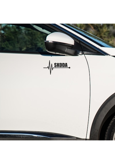 Skoda Forman Sticker Sol Sağ Yan Ayna Altı Araç Markalı Sticke
