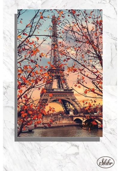 Tekli, Dikey, Kanvas, Dekoratif, Duvar, Tablosu , Eyfel Kulesi, Paris, Fransa Manzarası,