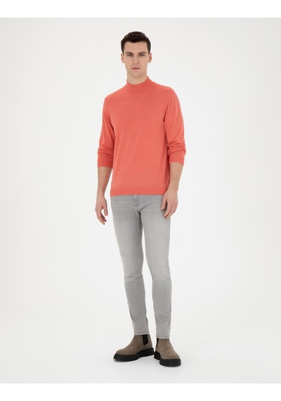 Pierre Cardin Erkek Somon Triko Kazak 50270055-vr047 Somon