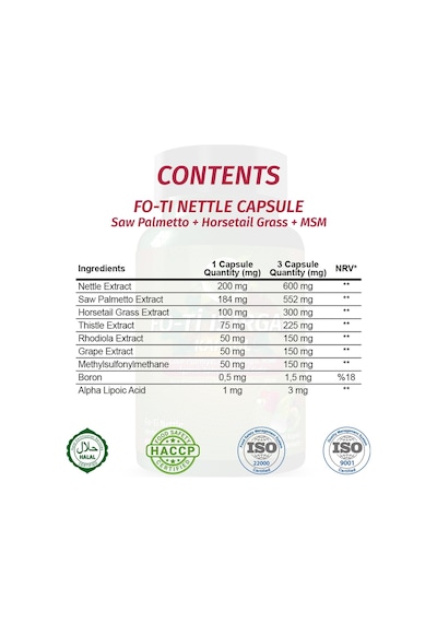 Gökçek Şifa Fo-Ti 1000 MG Isırgan Kapsül 60 Kapsül
