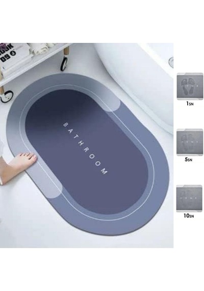Buffer Sihirli Süper Su Emici Kaymaz Tabanlı Oval Paspas 40 60 Cm 11
