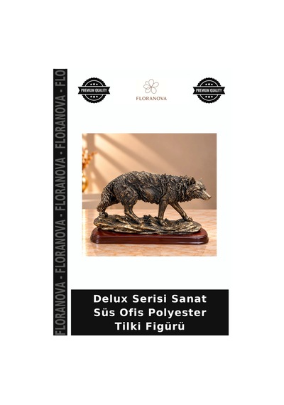 Delux Serisi Sanat Süs Ofis Polyester Tilki Figürü