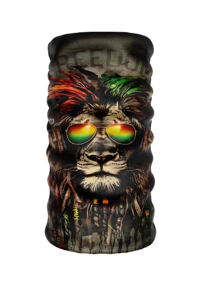 Bebo Store Extreme Spor Motor Ve Bisiklet Kullananlara Özel Desenli Buff Boyunluk Bandana Balaklava - Lion-162 1 Siyah