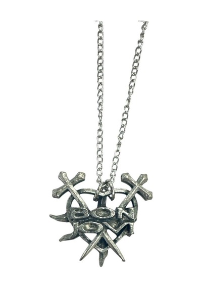 Bon Jovi Rock Metal Grup Zincir Kolye - Unisex 60 Cm Müzik Temalı Aksesuar Çok renkli