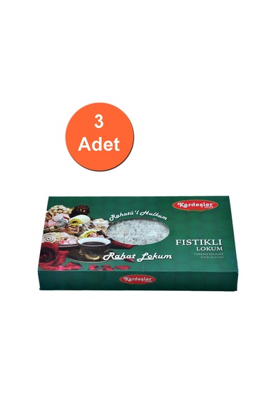Kardeşler Şekerleme Fıstıklı Hediyelik Lokum 3 x 700 G