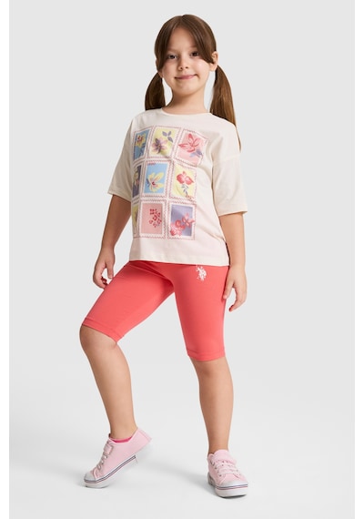 U.S. Polo Assn. U.s. Polo Assn. Kız Çocuk Ekru Pijama Takım 50326618-vr019 Ecru
