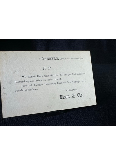 Bavaria Krallığı Antiye 1886 Yılı Alman Reich Döneminden 3 Pfennig Kendinden Pullu Post Kartı Postadan Geçmiş