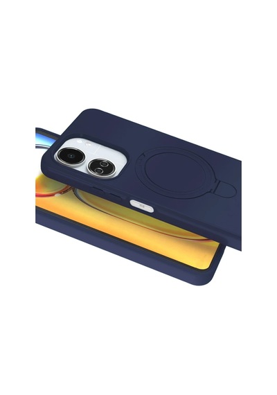 Xiaomi Redmi 13c Regal Magsafe Standlı Kapak - Lacivert 0.2M-Çok Renkli