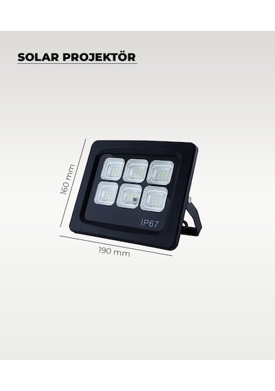 60w Solar Projektör Ip67 Beyaz Işık Su Geçirmez - Dış Mekan 1 Adet 97302477