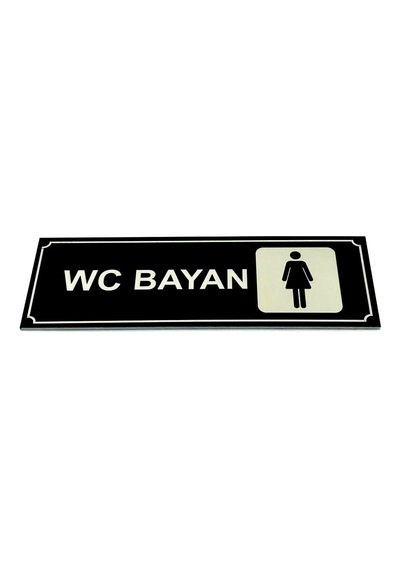 Wc Tuvalet Tabelası Bayan Kapı Yönlendirme Levhası 5 Cm X 15 Cm (419083243)