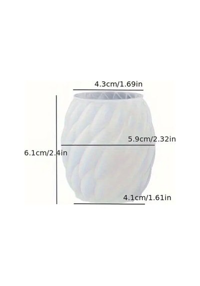 Silikon Mum Yağmur Damlası Şekilli Küçük Boy 3d Geometrik Kavisli Sütun Sabun Kalıbı