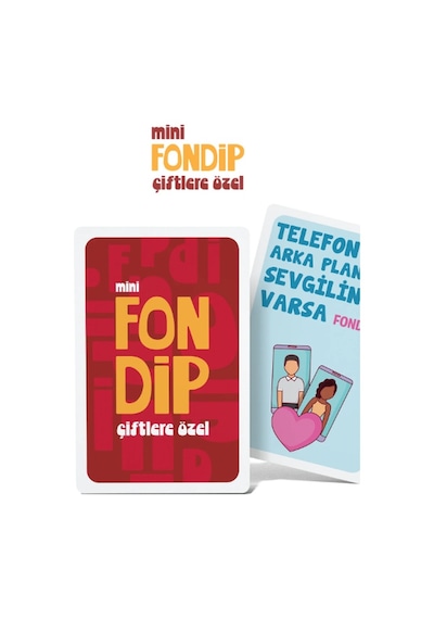 Mini Fondip Çiftlere Özel Eğlenceli Kart Oyunu
