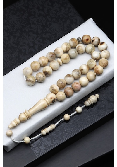 Geyik Boynuzu Tesbih 10 Mm Küre Kesim - T-1703