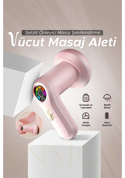 Selülit Önleyici Masaj  Cihazı Titreşimli Vücut Masaj Aleti Pembe
