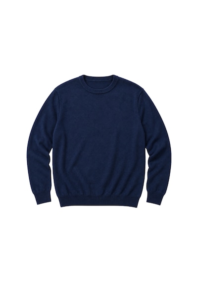 Battalmoda Erkek Büyük Beden Koyu İndigo Bisiklet Yaka Pamuklu Kazak 3xl-4xl-5xl-6xl Koyu Indigo