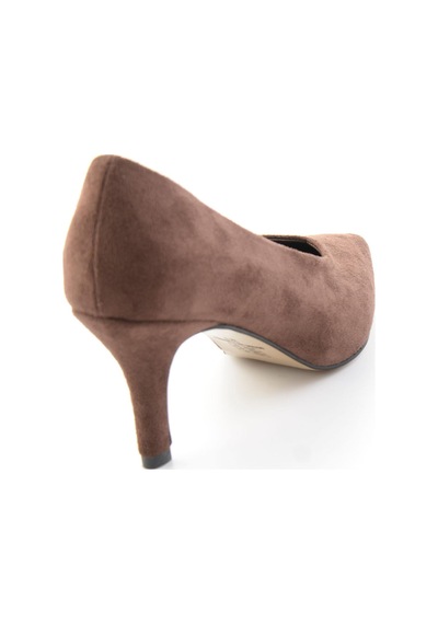 Bambi Kahve Süet Kadın Klasik Topuklu Ayakkabı K01231515872 Kahverengi
