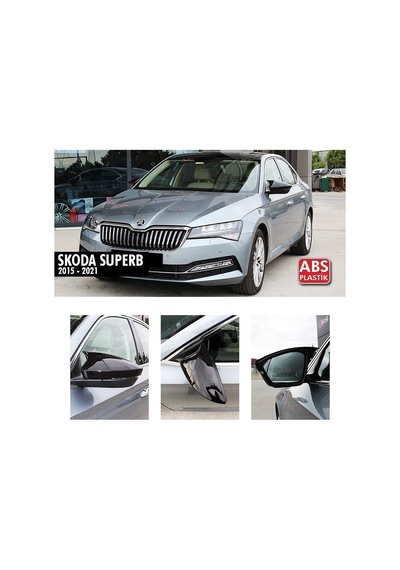 Skoda Superb Yarasa Ayna Kapak - Batman Ayna Kapağı Parlak Siyah