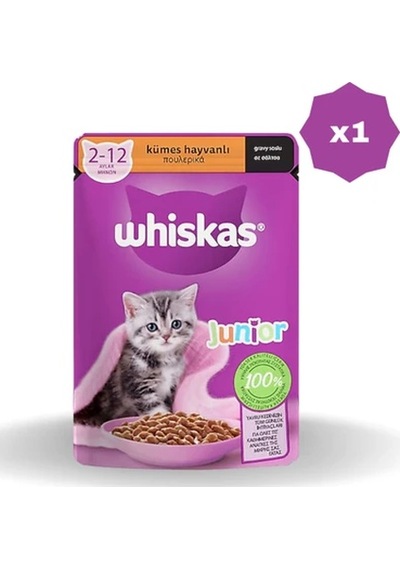 Whiskas Yaş Mama Poşet Yavru Kümes 85 Gr - 1 Adet