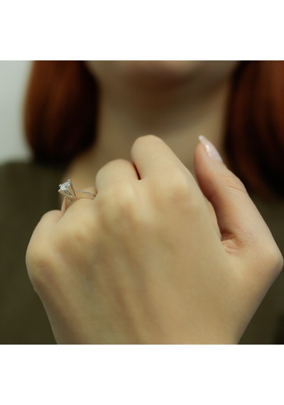 Lova G Renk 0,45 Karat Pırlanta Tektaş Yüzük - HRD Sertifikalı - 1060009