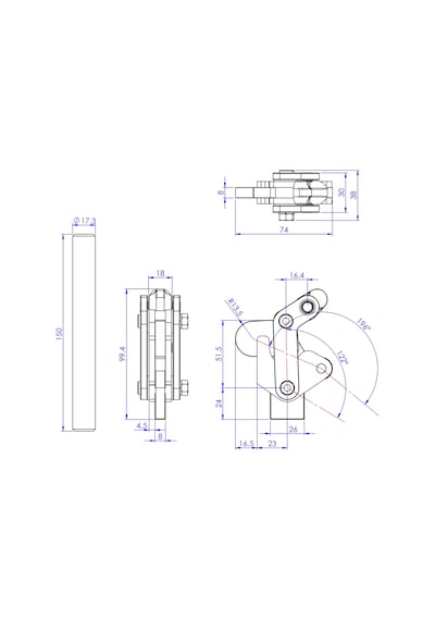 Goodhand Gh-702-c Ağır Hizmet Tipi Toggle Kelepçe 200 Kg Kapasi