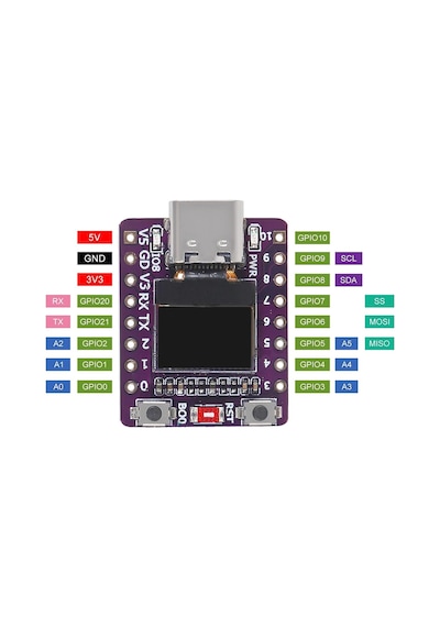 Esp32-c3 Oled Wifi Bluetooth Board Esp32-c3 0,42 İnç Oled Geliştirme Kartı