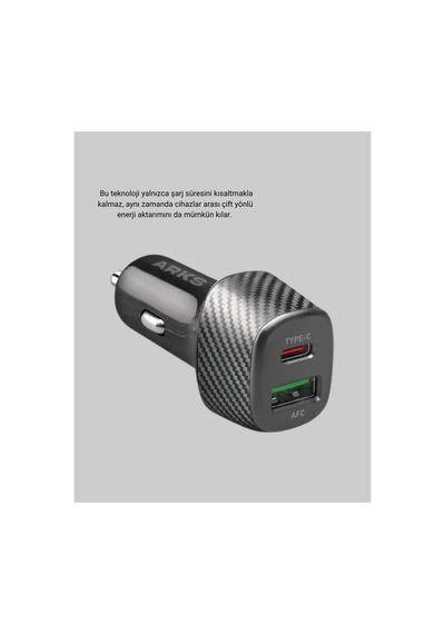 Pd Destekli 38w Araç Şarj Başlığı Type-c + Usb Çift Çıkış Hızlı Şarj Altın