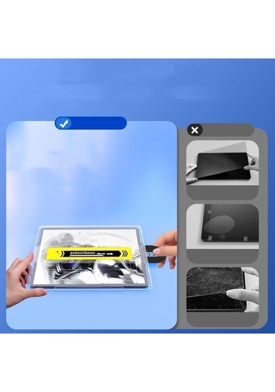 Kolay Kurulum Mekanizmalı Tablet Cam Samsung S10 Fe Plus 13.1 Sm-x626 İle Uyumlu Tablet Ekran Koruyucu Aparatlı Dokunmatik Kurulum Temperli Cam Oto Hizalama