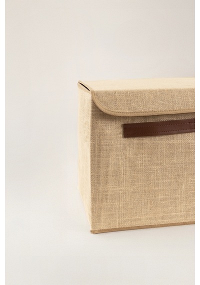 Tidy Jüt Kapaklı Düzenleyici Kutu 30x30cm 6011 Natural