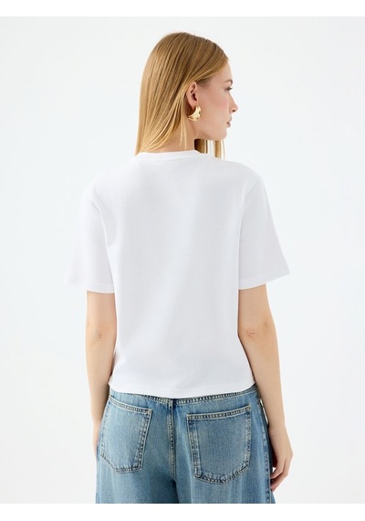 LOFT Regular Fit Kadın Tshirt K.kol Lf2040704 Q1.v1 Beyaz