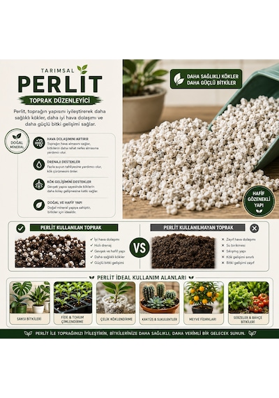 Boncuk Tarımsal Perlit 20 Litre Toprak Havalandırıcı Ve Drenaj Perliti Diğer
