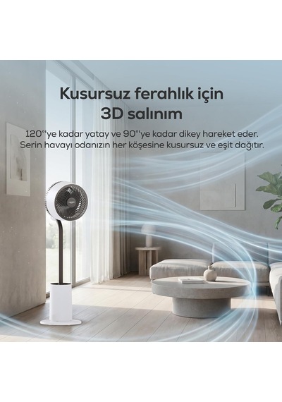 Xenon Smart Ayaklı Vantilatör Air Luxe / Akıllı 120 3d Salınım Sıcaklık Sensörlü 12s Zamanlayıcı X7433