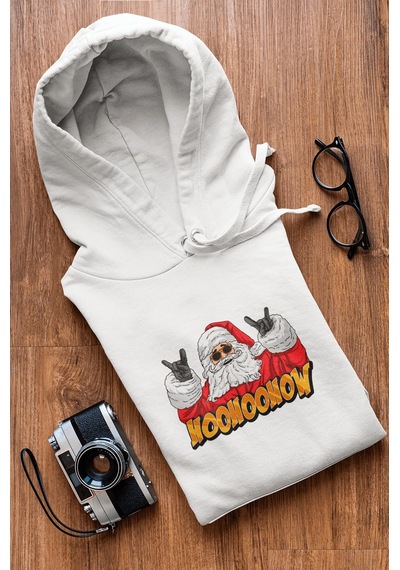Hohoo Noel Baba Yeni Yıl Kapşonlu Sweatshirt 001