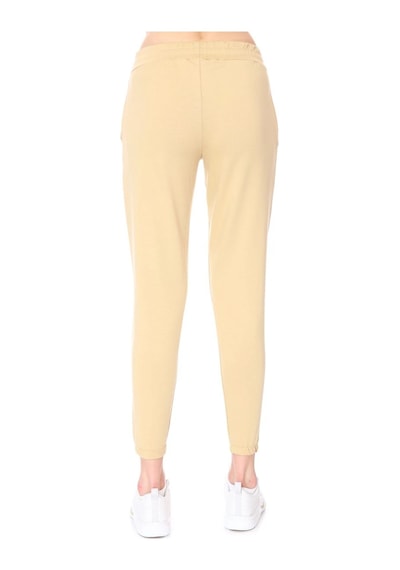 Sportive Wide Sweat Kadın Bej Günlük Stil Eşofman Altı 712108-bej Siyah