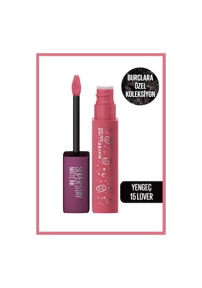 Maybelline New York Super Stay Matte Ink Zodiac Likit Mat Ruj- 15 Lover (Yengeç)
