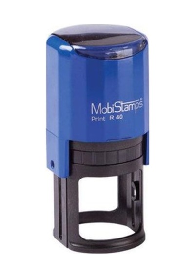Mobi Stamps Yuvarlak Kaşe Printer Otomatik 40 Mm Kırmızı-Mavi-Siy (501978786)