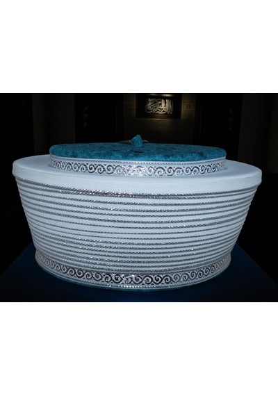 Fabrikam06 Turkuaz İmam Sarığı ,imam Sarığı , Simli Sarık, Sarık , Fes, Cübbe , Takke,s069 54 Cm Beyaz - Turkuaz Fabrikam06 Turkuaz İmam Sarığı ,imam Sarığı , Simli Sarık, Sarık , Fes, Cübbe , Takke,s069 54 Cm Beyaz - Turkuaz